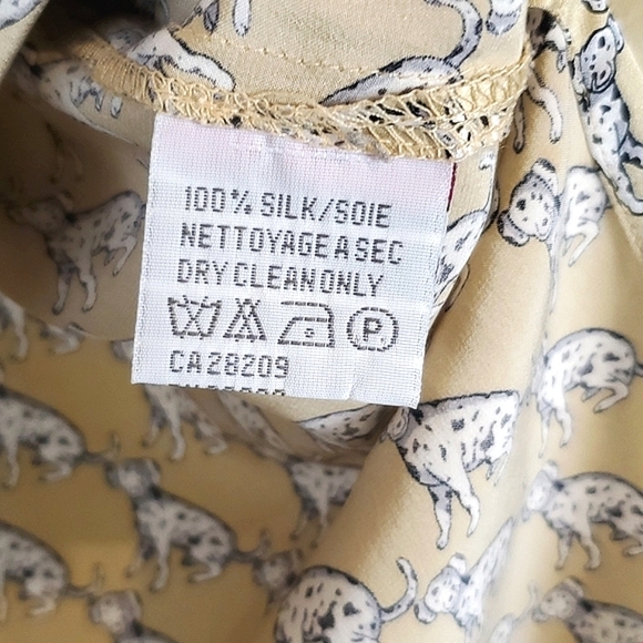 Vintage Yellow Patterned Blouse - Picture 6 of 7